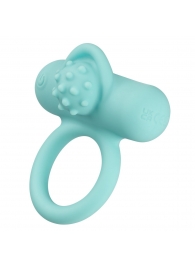 Аквамариновое эрекционное виброкольцо Silicone Rechargeable Nubby Lover’s Delight - California Exotic Novelties - в Орске купить с доставкой