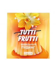 Пробник гель-смазки Tutti-frutti со вкусом ванильного пудинга - 4 гр. - Биоритм - купить с доставкой в Орске