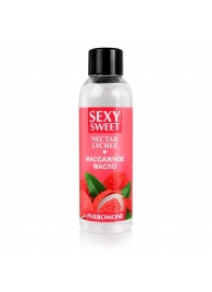 Массажное масло Sexy Sweet Nectar Lychee с феромонами и ароматом личи - 75 мл. - Биоритм - купить с доставкой в Орске