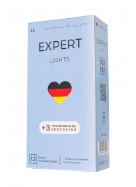 Ультратонкие презервативы EXPERT Lights - 12 шт.(+3 в подарок) - Expert - купить с доставкой в Орске