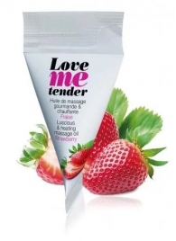 Съедобное согревающее массажное масло Love Me Tender Strawberry с ароматом клубники - 10 мл. - Love to Love - купить с доставкой в Орске