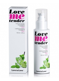 Съедобное согревающее массажное масло Love Me Tender Mojito с ароматом мохито - 100 мл. - Love to Love - купить с доставкой в Орске