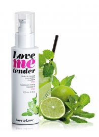 Съедобное согревающее массажное масло Love Me Tender Mojito с ароматом мохито - 100 мл. - Love to Love - купить с доставкой в Орске
