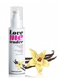 Съедобное согревающее массажное масло Love Me Tender Vanilla с ароматом ванили - 100 мл. - Love to Love - купить с доставкой в Орске
