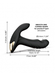 Черный вибромассажер простаты Multi P-Joy с 3 моторами - Dorcel - в Орске купить с доставкой