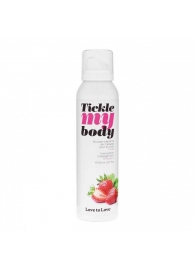 Массажная хрустящая пенка Tickle My Body Strawberry с ароматом клубники - 150 мл. - Love to Love - купить с доставкой в Орске