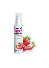 Съедобное согревающее массажное масло Love Me Tender Strawberry с ароматом клубники - 100 мл. - Love to Love - купить с доставкой в Орске