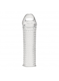 Текстурированная насадка на пенис Clear Textured Penis Enhancing Sleeve Extension - 16,5 см. - BlueLine - в Орске купить с доставкой