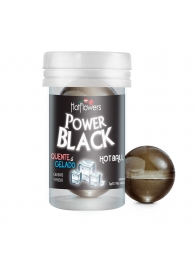 Интимный гель Power Black Hot Ball с охлаждающе-разогревающим эффектом (2 шарика по 3 гр.) - HotFlowers - купить с доставкой в Орске