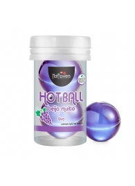 Лубрикант на масляной основе Hot Ball Beija Muito с ароматом винограда (2 шарика по 3 гр.) - HotFlowers - купить с доставкой в Орске