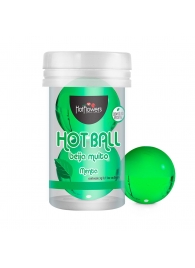 Лубрикант на масляной основе Hot Ball Beija Muito с ароматом мяты (2 шарика по 3 гр.) - HotFlowers - купить с доставкой в Орске