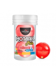 Лубрикант на масляной основе Hot Ball Plus с охлаждающе-разогревающим эффектом (2 шарика по 3 гр.) - HotFlowers - купить с доставкой в Орске