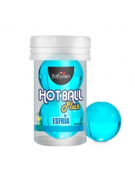 Лубрикант на масляной основе Hot Ball Plus с охлаждающим эффектом (2 шарика по 3 гр.) - HotFlowers - купить с доставкой в Орске