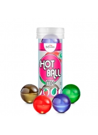 Ароматизированный лубрикант Hot Ball Mix на масляной основе (4 шарика по 3 гр.) - HotFlowers - купить с доставкой в Орске