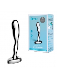 Стальной стимулятор простаты Stainless Steel Prostate Plug - 11,5 см. - b-Vibe - в Орске купить с доставкой