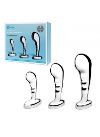 Набор из 3 стальных стимуляторов простаты Stainless Steel P-spot Training Set - b-Vibe - в Орске купить с доставкой