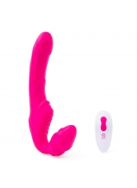 Розовый безремневой страпон на радиоуправлении Strapless Together - 22 см. - Together Toy - купить с доставкой в Орске
