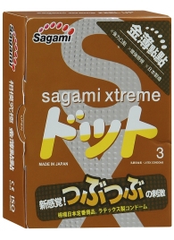 Презервативы Sagami Xtreme FEEL UP с точечной текстурой и линиями прилегания - 3 шт. - Sagami - купить с доставкой в Орске