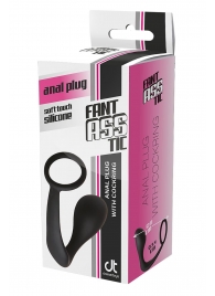 Черное эрекционное кольцо с анальной пробкой Anal Plug With Cockring - Dream Toys - в Орске купить с доставкой