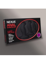 Набор из 3 массажеров простаты чёрного цвета NEXUS ANAL STARTER KIT - Nexus Range - в Орске купить с доставкой