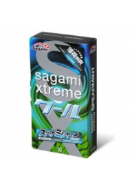 Презервативы Sagami Xtreme Mint с ароматом мяты - 10 шт. - Sagami - купить с доставкой в Орске