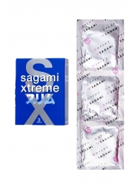 Розовые презервативы Sagami Xtreme FEEL FIT 3D - 3 шт. - Sagami - купить с доставкой в Орске