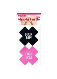 Набор из 2 пар пэстисов Cross Pattern Nipple Pasties - Lovetoy - купить с доставкой в Орске