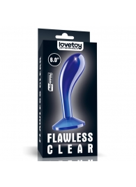 Синяя анальная втулка Flawless Clear Prostate Plug 6.0 - 15 см. - Lovetoy - в Орске купить с доставкой