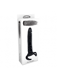 Чёрная насадка-фаллос для двойного проникновения INFLATABLE DILDO SLIM DONG  - 13,5 см. - Toyz4lovers - в Орске купить с доставкой