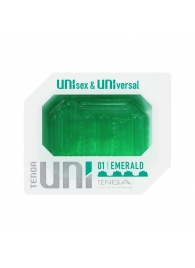 Зеленый мастурбатор-стимулятор Tenga Uni Emerald - Tenga - в Орске купить с доставкой