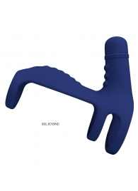 Синяя вибронасадка на пенис Vibrating Penis Sling - Baile - в Орске купить с доставкой