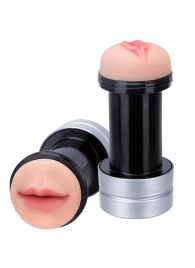 Двусторонний мастурбатор REALSTUFF 2 IN 1 HUMMER MOUTH   VAGINA - ротик и вагина - Dream Toys - в Орске купить с доставкой