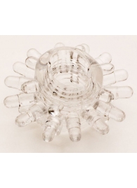 Прозрачное гелевое эрекционное кольцо с шипиками - Toyfa Basic - в Орске купить с доставкой