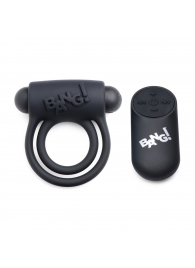 Черное эрекционное виброкольцо 28X Remote Control Vibrating Cock Ring   Bullet - XR Brands - в Орске купить с доставкой