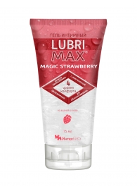 Интимный гель-смазка на водной основе Lubrimax Magic Strawberry - 75 мл. - ИнтелБИО - купить с доставкой в Орске