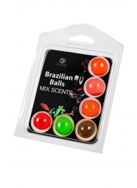 Набор из 6 шариков с ароматизированными массажными маслами Brazilian Balls - Secret Play - купить с доставкой в Орске