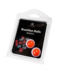 Набор из 2 шариков с массажным маслом Brazilian Balls с ароматом ягод - Secret Play - купить с доставкой в Орске