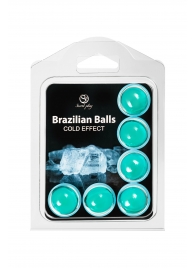 Набор из 6 шариков с массажным маслом Brazilian Balls с охлаждающим эффектом - Secret Play - купить с доставкой в Орске