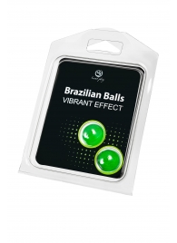 Набор из 2 шариков с массажным маслом Brazilian Balls с эффектом вибрации - Secret Play - купить с доставкой в Орске