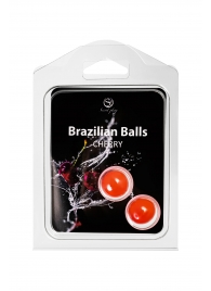 Набор из 2 шариков с массажным маслом Brazilian Balls с ароматом вишни - Secret Play - купить с доставкой в Орске