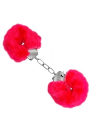 Красные меховые наручники Love с ключиками - Baile - купить с доставкой в Орске