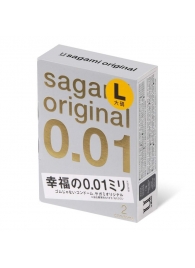 Презервативы Sagami Original 0.01 L-size увеличенного размера - 2 шт. - Sagami - купить с доставкой в Орске