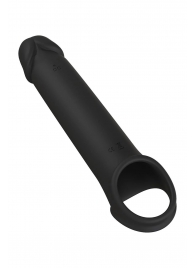 Черная насадка-удлинитель с вибрацией Vibrating Extender With Remote - Dream Toys - в Орске купить с доставкой