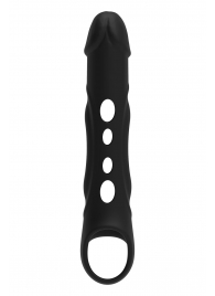 Черная насадка-удлинитель Vibrating Extender With Remote с вибрацией - Dream Toys - в Орске купить с доставкой