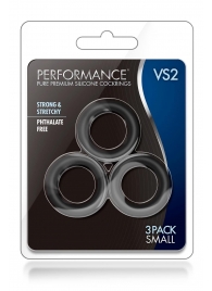 Набор из 3 черных эрекционных колец Black Small Penis Rings - Blush Novelties - в Орске купить с доставкой