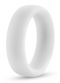 Белое люминесцентное эрекционное кольцо Silicone Glo Cock Ring - Blush Novelties - в Орске купить с доставкой
