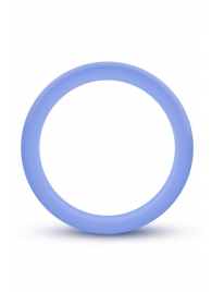 Голубое люминесцентное кольцо Silicone Glo Cock Ring - Blush Novelties - в Орске купить с доставкой