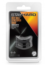 Черное эрекционное кольцо на мошонку Beef Ball Stretcher Snug - Blush Novelties - в Орске купить с доставкой