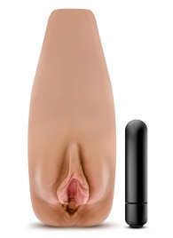 Маструбатор-вагина с вибрацией Soft   Wet Renata Realistic Tan Masturbator - Blush Novelties - в Орске купить с доставкой