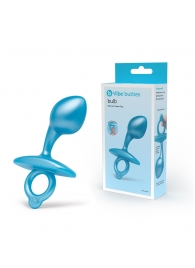 Голубая анальная пробка для массажа простаты Bulb Silicone Prostate Plug - 10,7 см. - b-Vibe - в Орске купить с доставкой